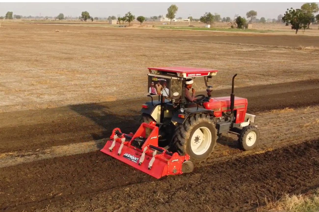 Power Weeder working on a farm field